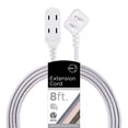 thumbnail image 1 of Cordinate Designer, Extension Electrica de 3 salidas polarizadas, Cable Trenzado de 2.4 m (8 pies),, 1 of 6
