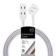 thumbnail image 1 of Cordinate Designer, Extension Electrica de 3 salidas polarizadas, Cable Trenzado de 2.4 m (8 pies),, 1 of 6