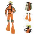 thumbnail image 4 of FRCOLOR Fish Tank Resin Diver, Orange Aquarium Adornment for Seawater and Freshwater Environments, 4 of 7