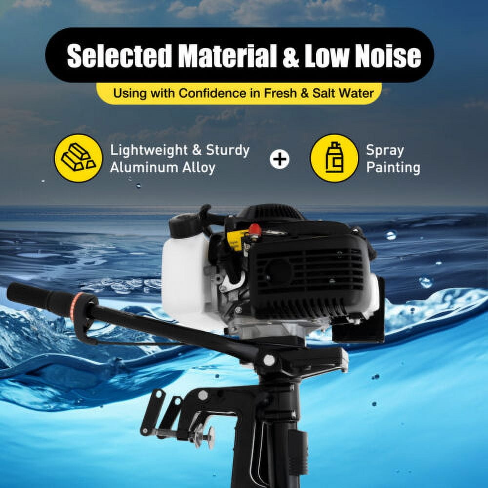HANGKAI 4HP 4-Stroke Outboard Motor with Manual Starter and Air Cooling System