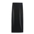 thumbnail image 3 of HH TRAF Top de piel sintética sin tirantes, de un solo pecho, sexy, negro, a la moda para mujer, elegante, sin espalda, estilo urbano, sin mangas, 3 of 5