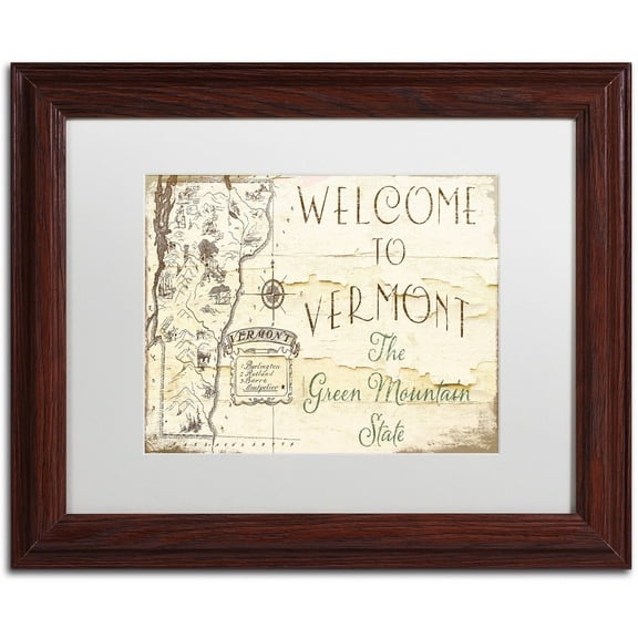 Trademark Fine Art "Vermont Summer IX" Canvas Art by Color Bakery White Matte, Wood Frame
