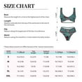 thumbnail image 6 of Wukai Snake And Rose Women's Bikini Set Two Piece,wimsuit High Waisted V Neck Twist Front Adjustable Spaghetti Straps Bathing Suit-Medium, 6 of 7