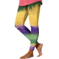 thumbnail image 3 of lcziwo Leggings for Women Mardi Gras Graphic Printed Workout Yoga Pants Full Length Milk Silk Soft High Waisted Legging Pants 2025 Carnival Tights Multicolor XL, Lighten Sales of The Day, 3 of 4