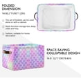 thumbnail image 2 of Large Storage Basket Collapsible Toy Storage Bins Waterproof Laundry Basket with Handle Pretty Mermaid.Used for Home Closets, Offices, Kids Toy and Gift Baskets（Rectangular)1PCS Home Decor, 2 of 7