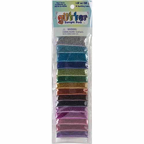 Glitter Sample Pack 2g Assorted, 16pk