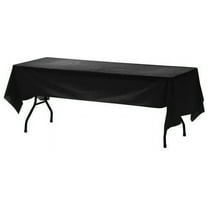 Genuine Joe, GJO00068, Plastic Table Covers, 6 / Pack, Black