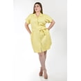 thumbnail image 1 of Vestido camisero de lino Roman Fashion /Tallas Extras, 2336 (Amarillo) amarillo 38, 1 of 6