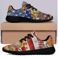 thumbnail image 3 of Fall Happy Farm Fall American flag Shoes Sneakers Black Size 10, 3 of 7