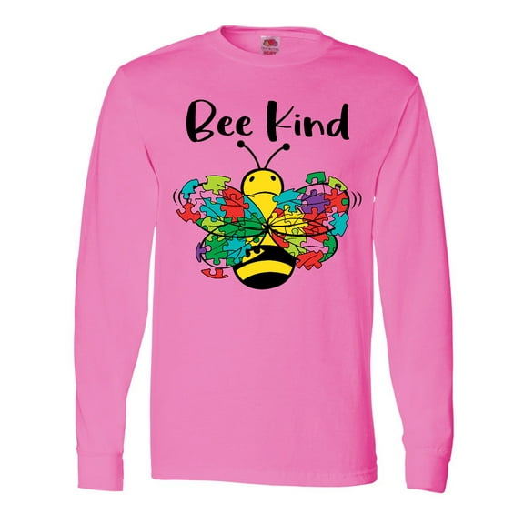 Inktastic Autism Awareness Bee Kind Long Sleeve T-Shirt