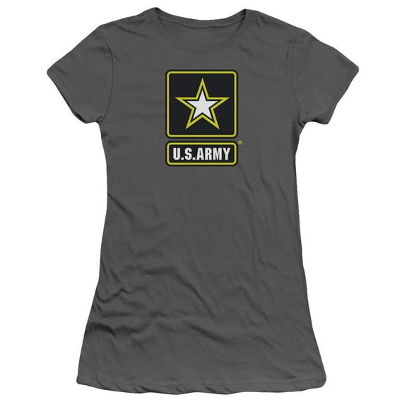 Army Logo S/S Junior Women's T-Shirt Sheer Charcoal