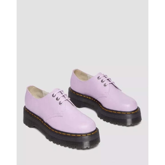 Dr. Martens 1461 Quad II 30612308 Unisex Purple Leather Platform Shoes KHD1939