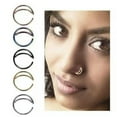 thumbnail image 4 of K-KED 1Pcs Moon Shape Nose Hoop Fake Septum Nose Rings Helix Piercing Nose Rings -multi, 4 of 9