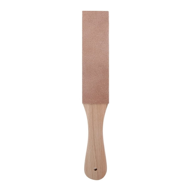 Wood Handle Strop Tool, Leather Sharpening, DIY Leather Craft For Sharping All Kind Of Blades & Razors Razors, Dagger, Hunting Fishing Knives