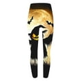 thumbnail image 4 of DDAPJ pyju Womens Halloween Leggings Fall Skeleton Pumpkin Printed Stretchy High Waisted Casual Holiday Tights Buttery Soft Comfort Yoga Pants Beige XXL, 4 of 5