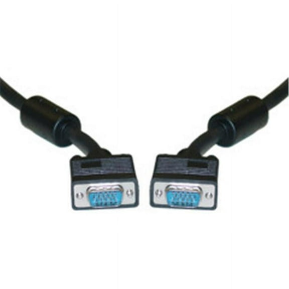CableWholesale  SVGA Cable with Ferrites Black HD15 Male Coaxial Construction Double Shielded 3 foot - Black - 3 feet