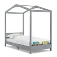thumbnail image 2 of Delta Children Poppy House Wood Twin Bed, Platform Bed - No Box Spring Needed, Grey, 2 of 6