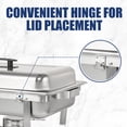 thumbnail image 4 of IMACONE Chafing Dish Buffet Chafer Set 2 Packs 8 Qt. Foldable Rectangular Stainless Steel Chafer Set with 2 Half Size Food Pans, 4 of 9