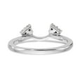 thumbnail image 5 of Solid 14K White Gold Engagement Diamond Wrap Wedding Ring Band Guard Enhancer Size 6 (Width = 2mm ) (.12 cttw.), 5 of 8