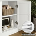 thumbnail image 4 of Homfa 47.2" Kitchen Sideboard Buffet Cabinet with 2 Drawer, 3 Door Wooden Storage Cabinet with Adjustable Shelf for Dining Room, White, 4 of 9