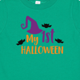 thumbnail image 4 of Inktastic My First Halloween, Witch Hat, Bats - Purple Black Boys or Girls Baby T-Shirt, 4 of 5