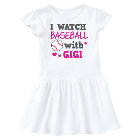 

Inktastic I Watch Baseball with My Gigi Gift Baby Girl Dress