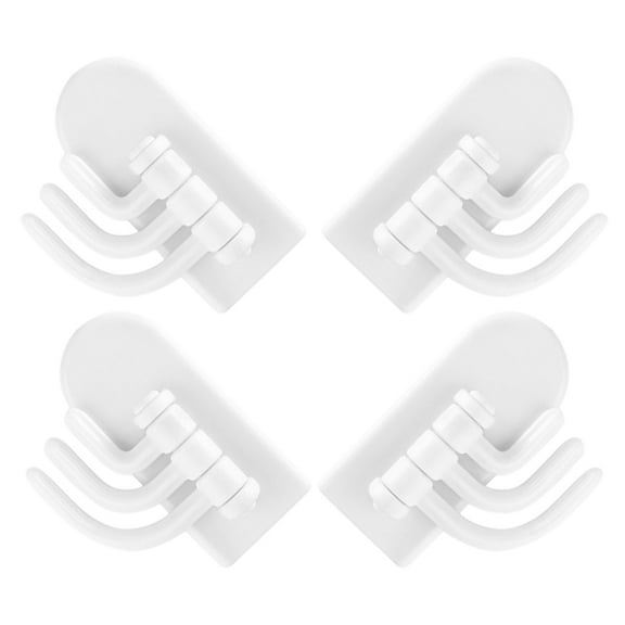 PAMINGONO 4Pcs Clothes Hanger Over Door Hooks White Plastic Cabinet Holder Rustproof Storage Solution