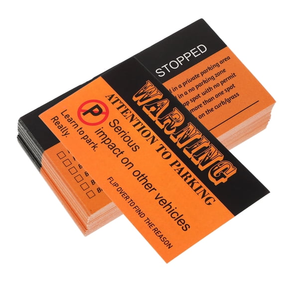 IDEANATEGRATE Parking Violation Notification 100Set Humorous Parking Cards for Residential Use