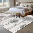 thumbnail image 5 of 5x8 Washable Area Rug, Modern Non-Slip Large Rectangle Rug for Living Room Dining Room, Simple Black and White Line Daisies Bees Wood Grain Indoor Floor Mat for Home Decor, 5 of 9