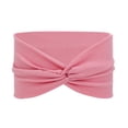 thumbnail image 2 of Lumistal Women Headbands African Wide Hair Wrap Solid Color Turban Headbands for Women Large Sport Workout Stretch Non-slip Big Hair Bands Wide Headbands for Women Pink One Size, 2 of 6