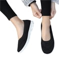thumbnail image 5 of HTHLVMD Mesh Slip-On Walking Shoes, Breathable Comfort Sneakers, No-Tie Casual Shoes, Women's Slip On Walking Knit Loafer Flat Sneaker for Women Lightweight Breathable Walking Shoes, Black 5.5, 5 of 5