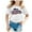 White, variant on Hiijoy Toddler Girls T-Shirt California Print Short Sleeved T Shirt Casual Graphic Tee Top