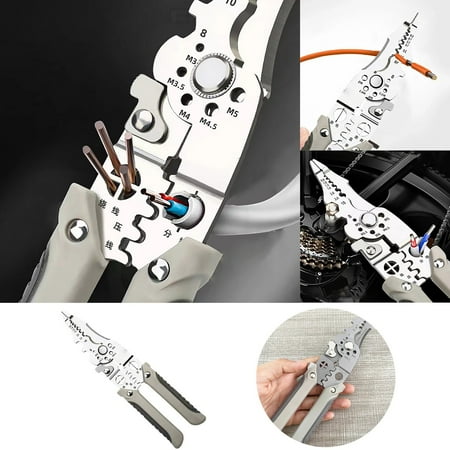 

Multifunctional Wire Stripper Crimping Plier Adjustable Automatic Wire Stripping Tool Stainless Steel Multipurpose Wire Stripper Farm Faucet Kitchen