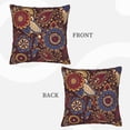 thumbnail image 4 of LNWH Persian Paisley Red Floral Throw Pillow Covers, Square Soft Linen Decorative Pillow Cases, 18"x18" Inch, 4 of 8