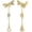 Gold, variant on Gold Dragonfly Dangle Earrings with Sparkling Chain and Teardrop Stone for Women