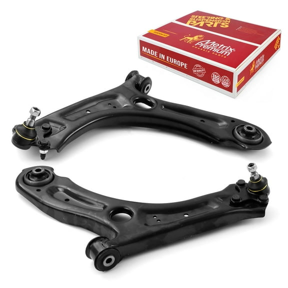 Metrix Premium Chassis Parts - Front Left & Right Lower Control Arm w Ball Joint & Bushing Assembly Kit Fits 11-18 Volkswagen Jetta, Replacement RK621949, RK621950, Made in Europe