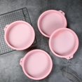 thumbnail image 3 of Paquete de 4 de 6 pulgadas/8 pulgadas bandeja para hornear molde de Pizza de silicona molde redondo pastel Iris bandeja de accesorios para - 6 pulgadas de color rosa 1 6 pulgadas rosa 1 Baoblaze Molde Redondo Pastel Arcoíris, 3 of 8