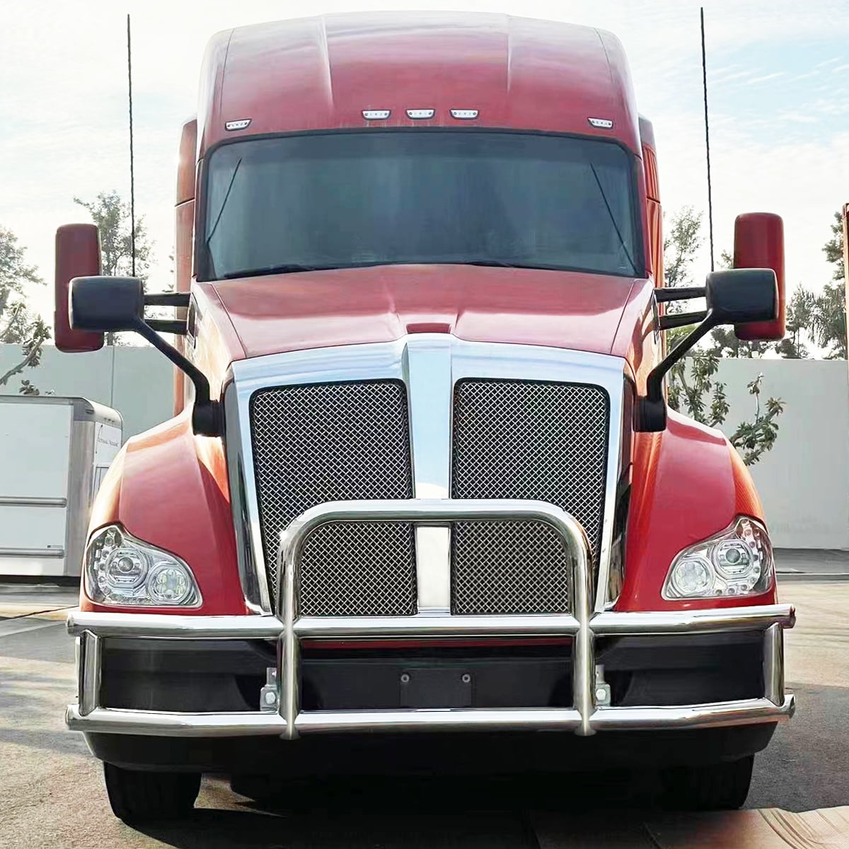 Deer Guard+Brackets For Volvo VNL 20182023 Steel Front Bumper Grill