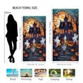 thumbnail image 3 of Happy Halloween Beach Towel, Microfiber Beach Towel, Quick Drying Towel, Sandproof Beach Towel, Swimming Pool, Yoga, Bathroom-SHUNJING, 3 of 4