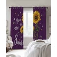thumbnail image 3 of Purple Sunshine Sunflower Blackout Curtains 90 Inches Long for Bedroom, Pastoral Bees Farmhouse Floral Thermal Insulated Room Darkening Black Out Window Curtain Panels Grommet Drapes for Living Room, 3 of 8
