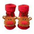 thumbnail image 1 of WUANDIXFA Animaux Chaussettes Mignonnes pour Filles, Chaussettes de Noël, Chaussettes d'Hiver Épaissies avec Dessins Animés, Chaussettes pour Bébé Antidérapantes, Chaussettes de Sol pour Bébé Rouges, 1-3 Ans, 1 of 5