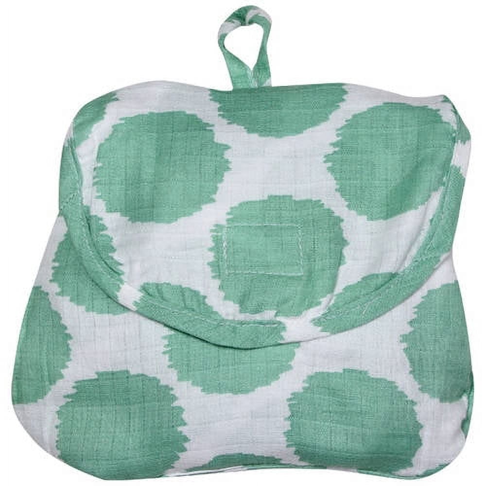 Bacati Ikat Mint Dots 100 Percent Cotton Breathable Muslin Breastfeeding/Nursing Privacy Cover