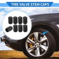 thumbnail image 2 of 8 Pcs Tire Valve Stem Caps, 10x17MM Car Wheel Valve Cap Universal for Car Bike Motorcycle Anti Crash Aluminum Alloy Black Tyre Valve Stem Cover Valve Dust Cap Tire Valve Cap, 2 of 7
