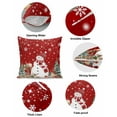 thumbnail image 5 of Christmas Decorative Throw Pillow Covers 12x20 Inch Set of 2 Red Snowman Pillow Cases for Couch, Christmas Tree Snowflake Poinsettia Cushion Case for Living Room Bedroom Bed Car Chair, 5 of 8