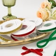 thumbnail image 5 of 7 Yards by 2cm Golden thread flocking Ribbon Glitter Vintage Ribbons for Gift Wrapping Christmas Wrapping Bows Ribbons for Hair Bows Flower Bouquet (gold), 5 of 5