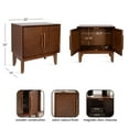 thumbnail image 5 of Kate and Laurel McCutcheon Modern Mango Wood Side Table with Storage Cabinet, 22 x 14 x 22, Walnut Brown, Transitional Wooden End Table for Use as Bedroom Nightstand or Entryway Decor Accent, 5 of 9