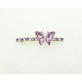 thumbnail image 2 of Faship Violet Light Purple Rhinestone Crystal Butterfly Hair Barrette Clip, 2 of 6