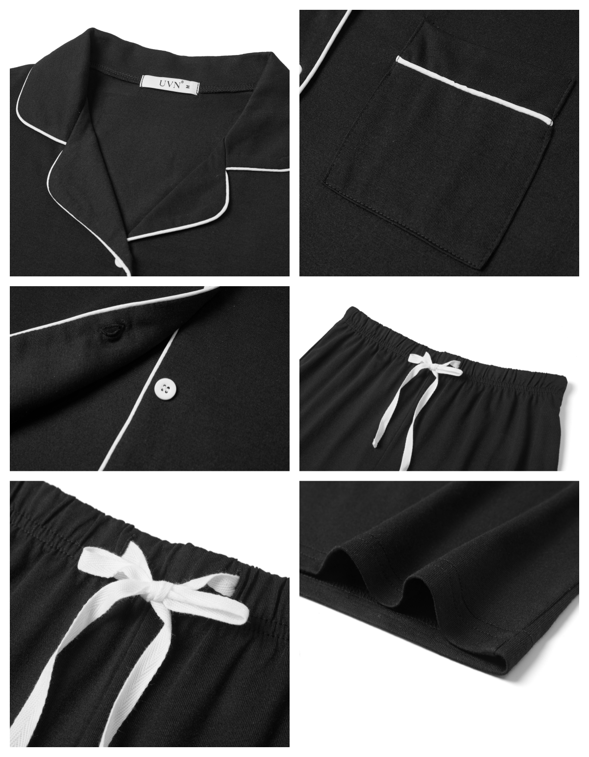 UVN Women's Button-Down Pajama Set with Shorts photo 6