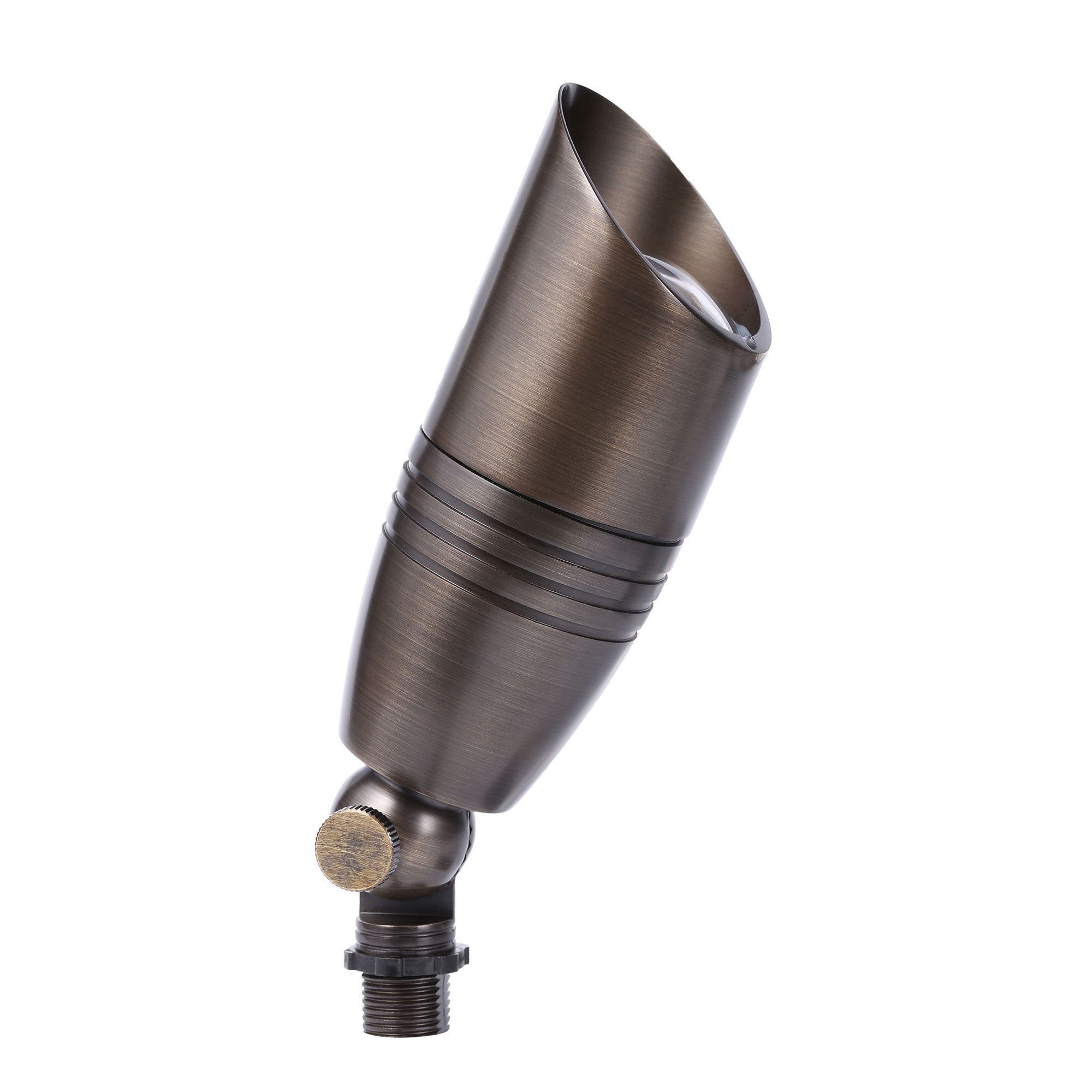 LNC 6W Solid Bronze LED Outdoor Spotlight 2700K Warm White 490 Lumens for Low Voltage Landscape Lighting of Yard, Lawn, Garden, Patio, Trees & House