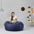 thumbnail image 5 of Big Joe Chaise de Pouf Rempli de Mousse, Grande, Lenox de Cobalt, 5 of 5